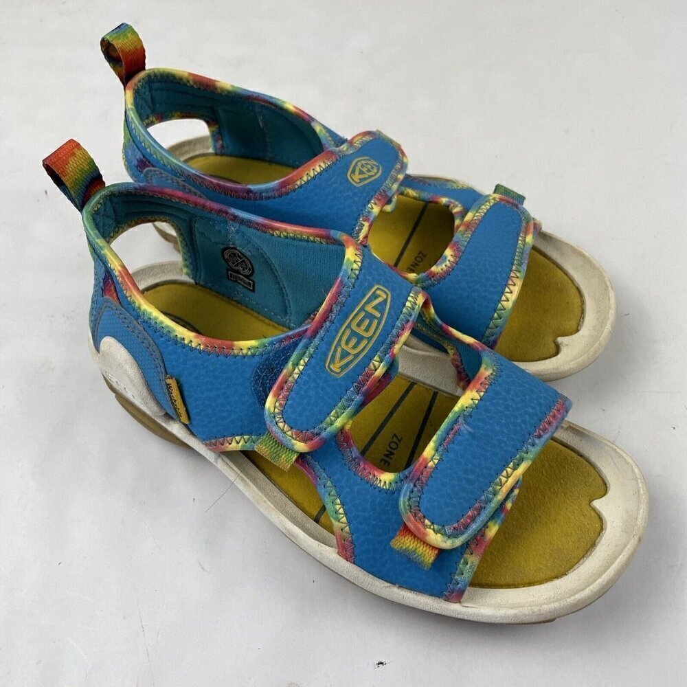 Keen Knotch River Creek Strappy Sandals Size Youth 1 Blue 1025647 Hook And Loop